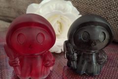 Halloween- Sensemann schwarz und kirschrot